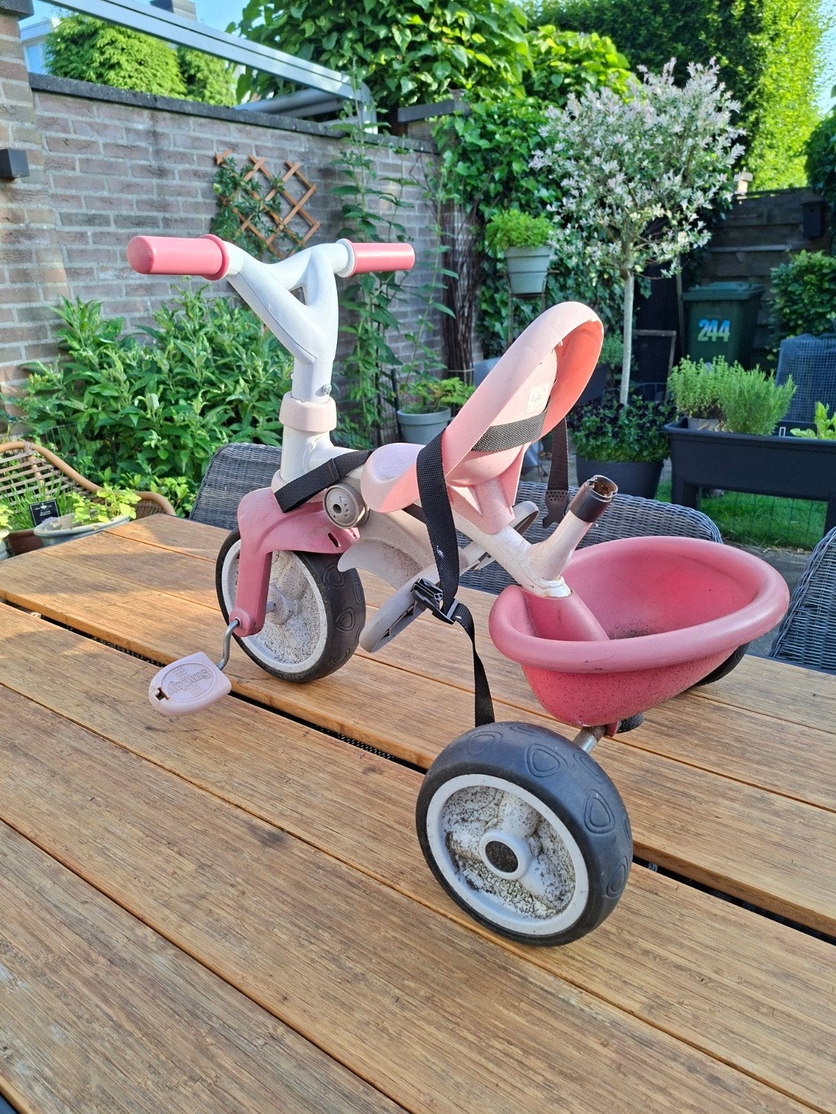Roze driewieler voor peuters ( Smoby), Ophalen, Gebruikt, Loopfiets