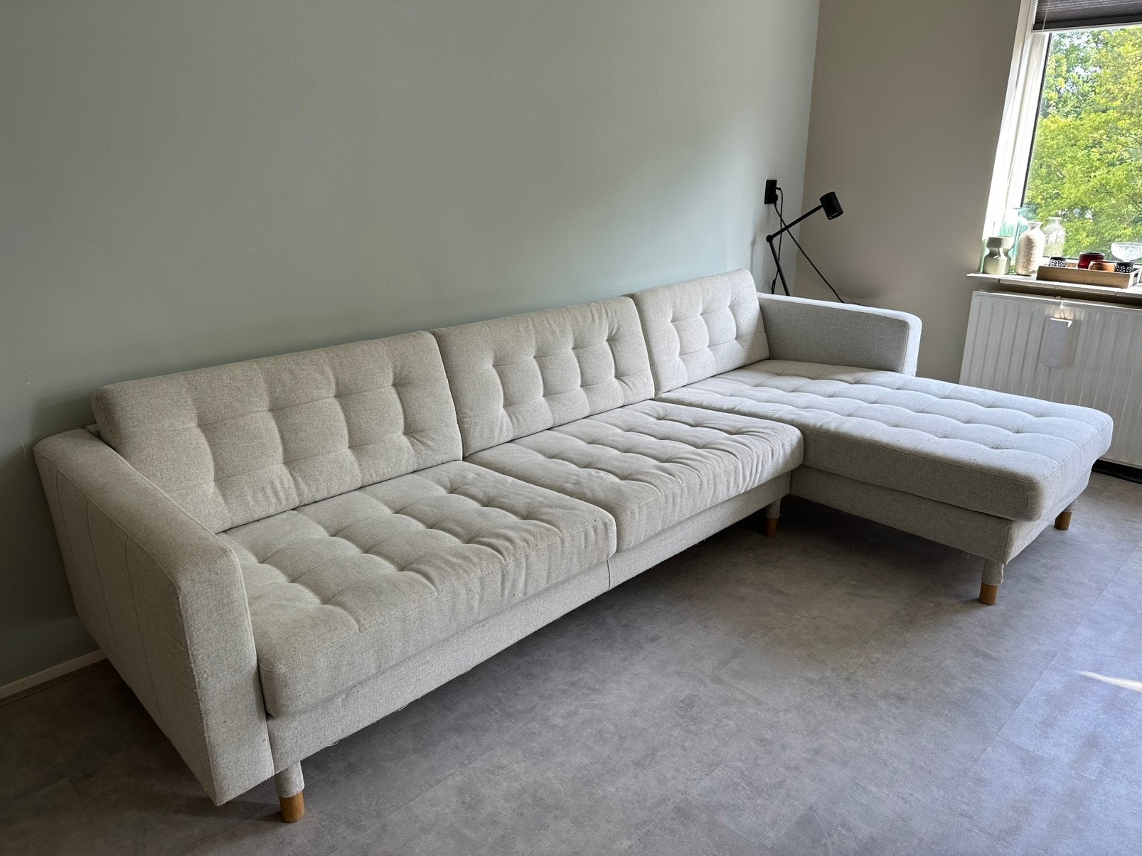 IKEA 4-zits hoekbank met chaise longue, Ophalen, 250 tot 300 cm, Gebruikt, Vierpersoons of meer