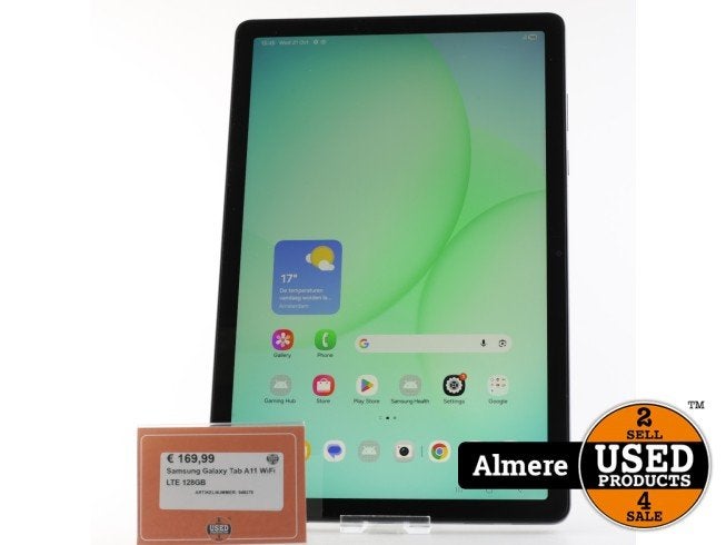 Samsung Galaxy Tab A11 WiFi LTE 128GB, Samsung, Zo goed als nieuw, Support@Samsung.com, 129, Samsung-ro, Yeongtong-gu
Suwon-si, Gyeonggi-do 16677
South Korea
