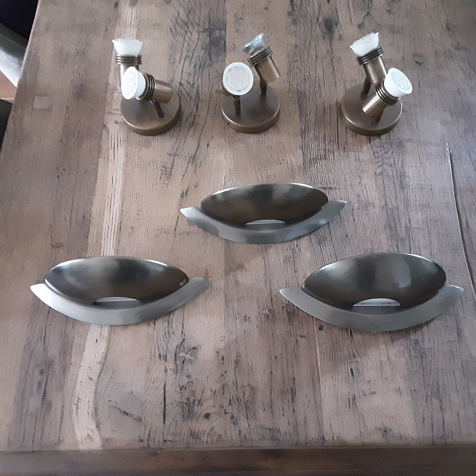 Set van 3 wandlampen en 3 spotjes - Master-Light, Metaal, Overige merken, Gebruikt, GU10