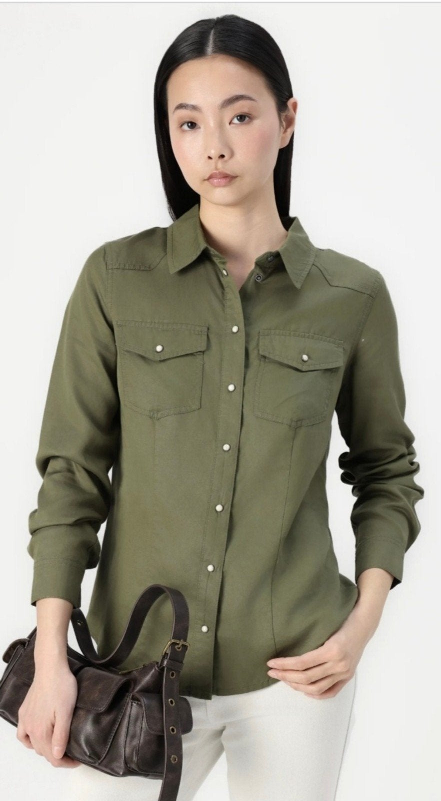 Olijfgroene blouse ONLY ZGAN mt XL/44 groen
Overhemd olive g, Ophalen of Verzenden, Zo goed als nieuw, Maat 42/44 (L), Groen