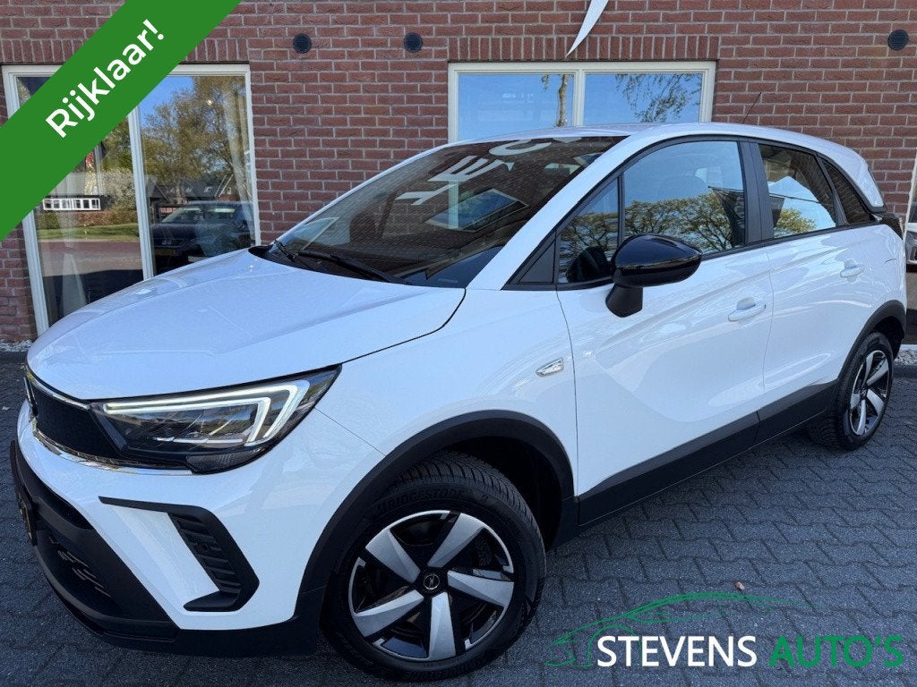 Opel Crossland 1.2 T. Bns Edition TREKHAAK / CAMERA / AIRCO, Auto's, 21 km/l, Gebruikt, 1199 cc, Wit