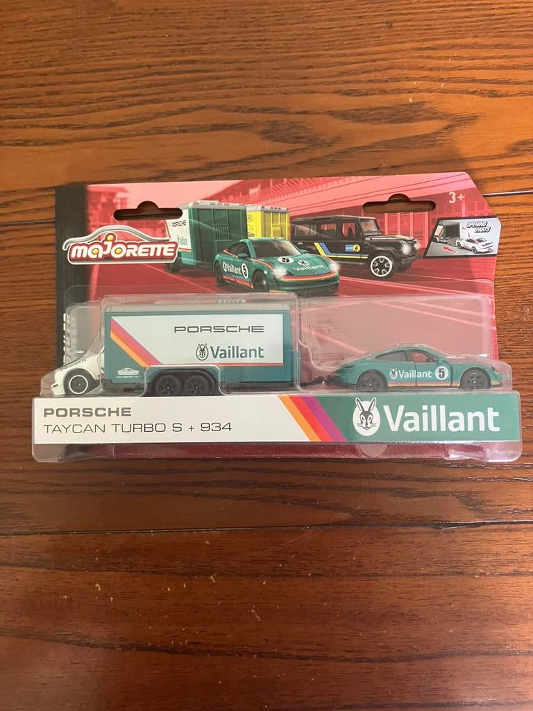 Majorette Race Trailer Porsche Vaillant, Kinderen en Baby's, Speelgoed | Speelgoedvoertuigen, Ophalen of Verzenden, Nieuw