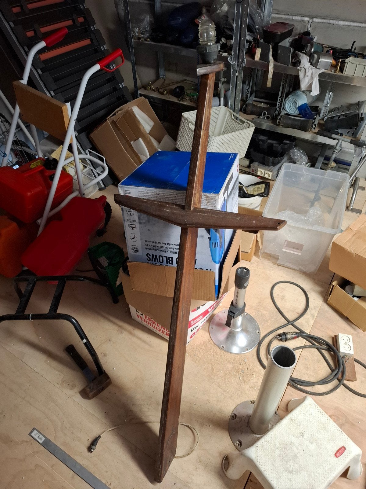 houten boot mast met toplicht, Ophalen, Gebruikt, Overige typen