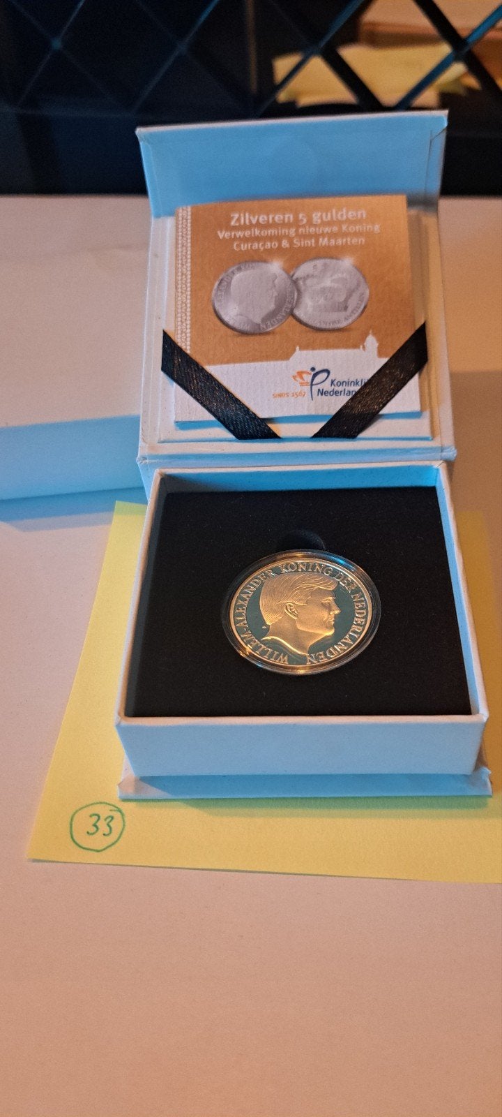 Zilveren 5 gulden inhuldiging Willem-Alexander, Zilver, Ophalen of Verzenden, Losse munt, 5 gulden