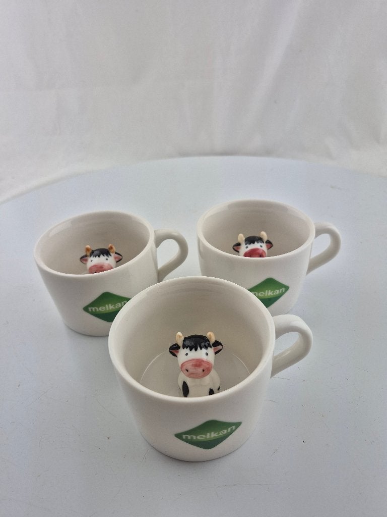 Melkmokken 2 stuks mama en 3 mokken met koeien, Overige merken, Keramiek, Nieuw, Overige stijlen