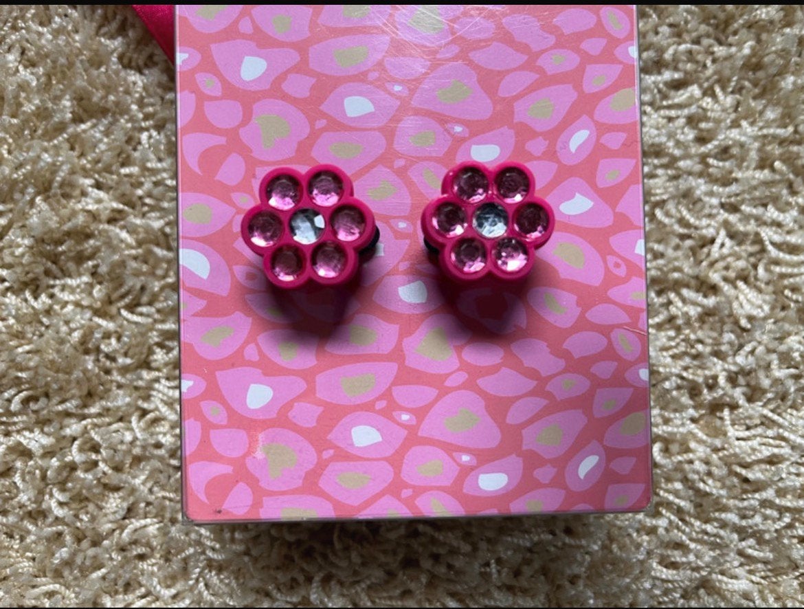 Crocs jibbitz/charms roze bloem strass, Ophalen of Verzenden, Zo goed als nieuw, Roze, Overige typen