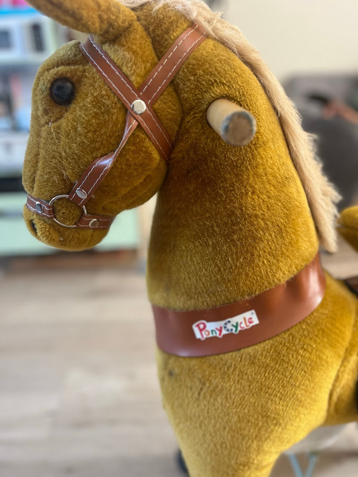 PonyCycle rijdier - Bruin paard met wielen, Ophalen, Gebruikt