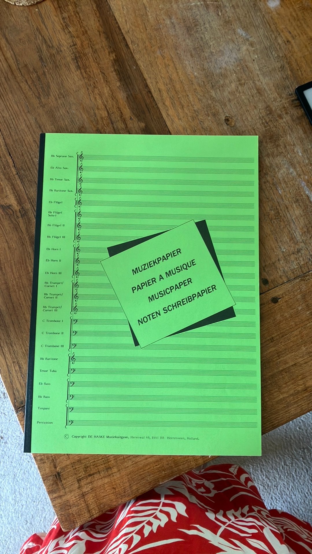 A3 partituur schrift voor fanfare, Ophalen of Verzenden, Zo goed als nieuw, Artiest of Componist, Klassiek