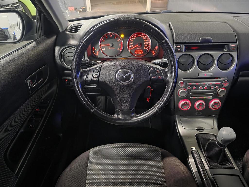 Mazda 6 1.8i Exclusive | Inruilkoopje! | Cruise & Climat Con, Auto's, Mazda, Stof, Gebruikt, 4 cilinders, Blauw
