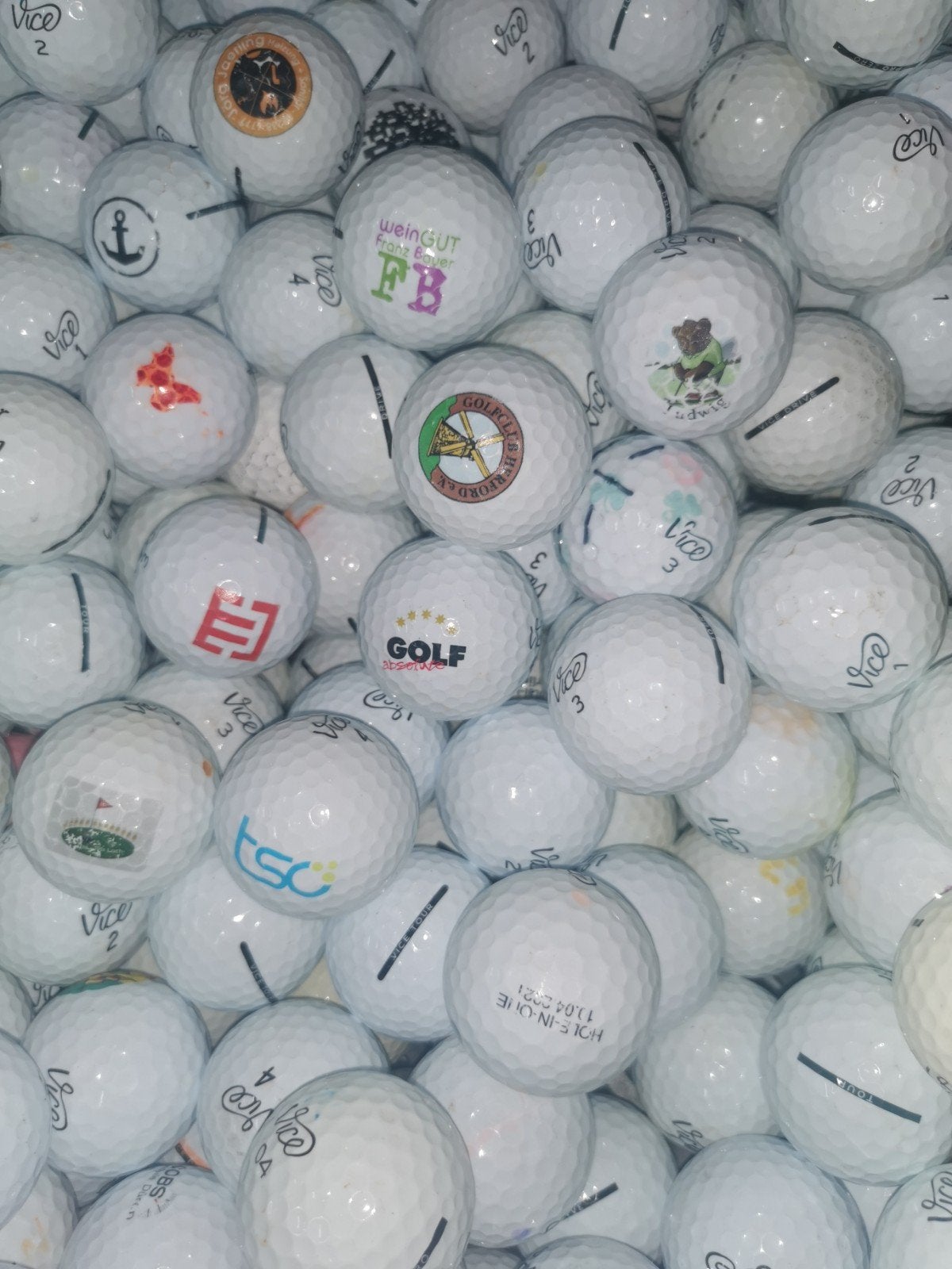 Vice golfballen mix 100 stuks, Ophalen of Verzenden, Bal(len)