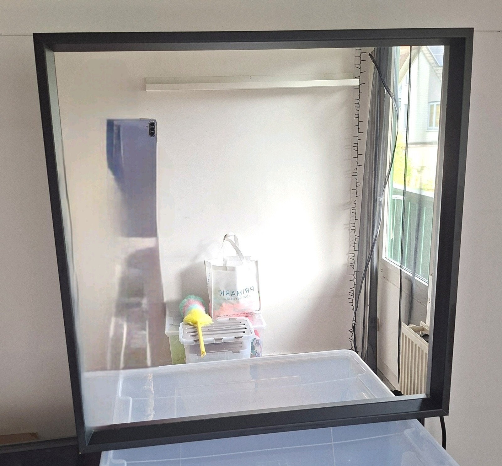 IKEA spiegel 65x65 cm, Ophalen, Gebruikt, Vierkant, Minder dan 100 cm