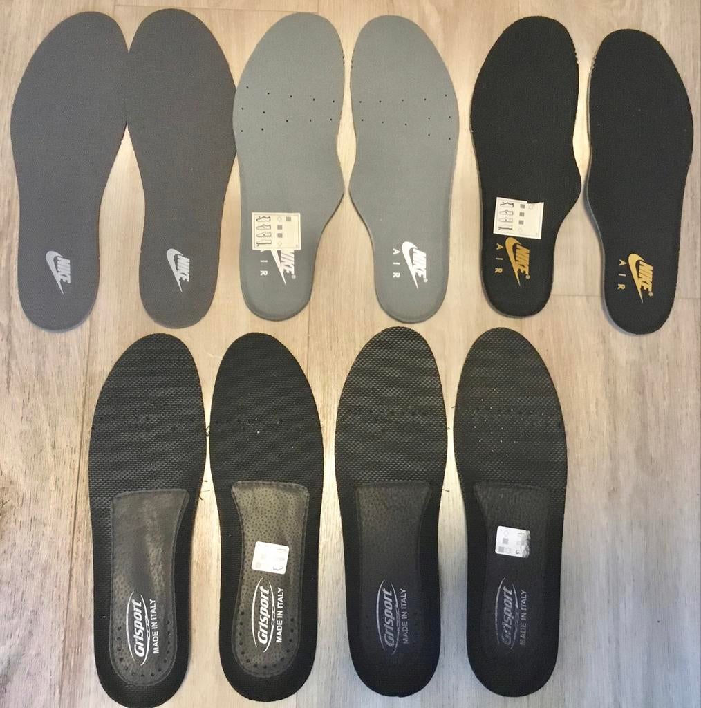 5 PAAR NIEUWE INLEGZOLEN MAAT 44 ( 3 X NIKE, 2 X GRISPORT ), Ophalen of Verzenden, Nieuw, Overige typen