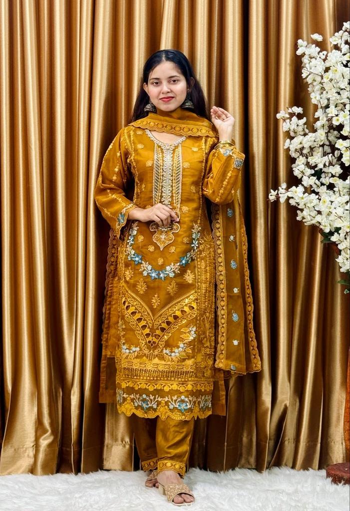 Bollywood Indiase Chiffon Jurk met Borduurwerk, Ophalen of Verzenden, Nieuw, Maat 42/44 (L), Overige typen