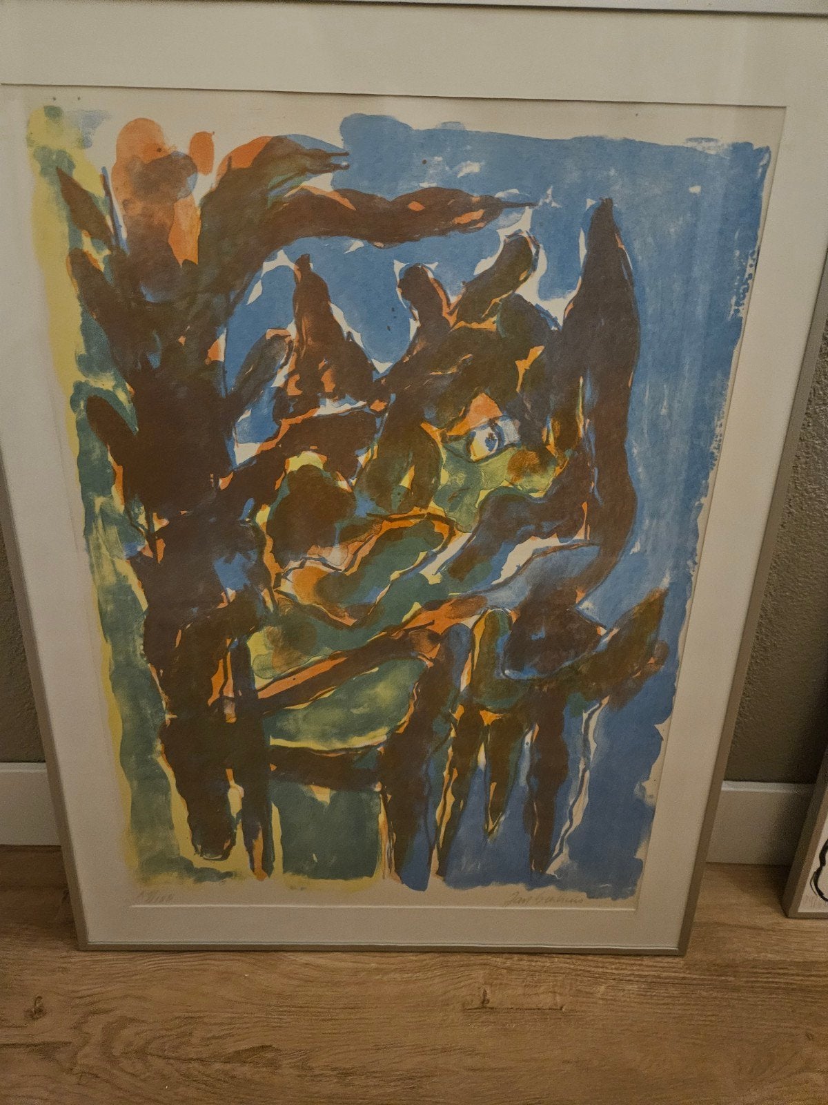 Jan Sierhuis (1928-2023) - Zeefdruk 1985, oplage 47/100, Antiek en Kunst, Kunst | Litho's en Zeefdrukken, Gesigneerd, Ophalen