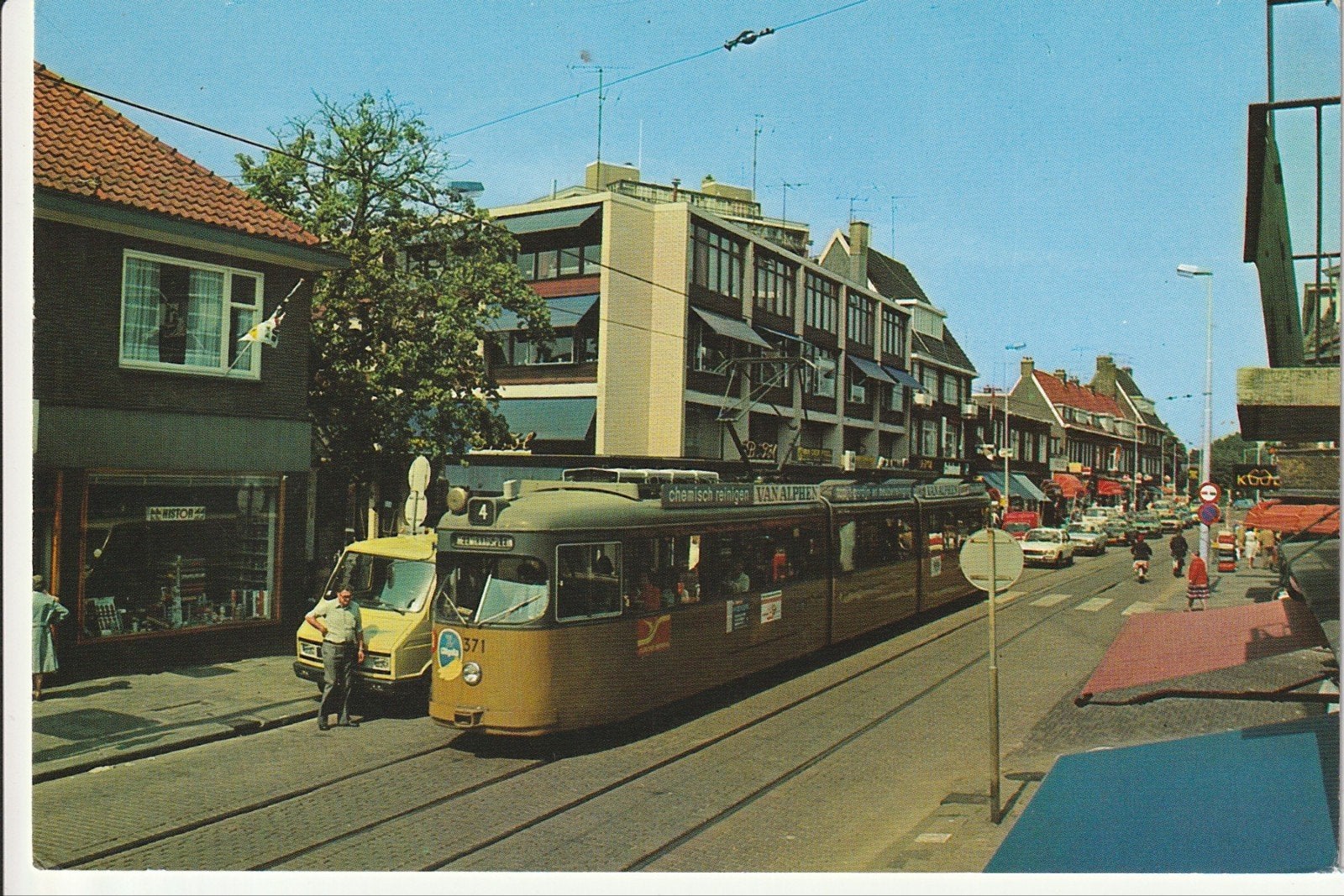 ROTTERDAM HILLEGERSBERG BERGSE DORPSWEG RET TRAM 371 LIJN 4, Ophalen of Verzenden, 1960 tot 1980, Ongelopen, Zuid-Holland