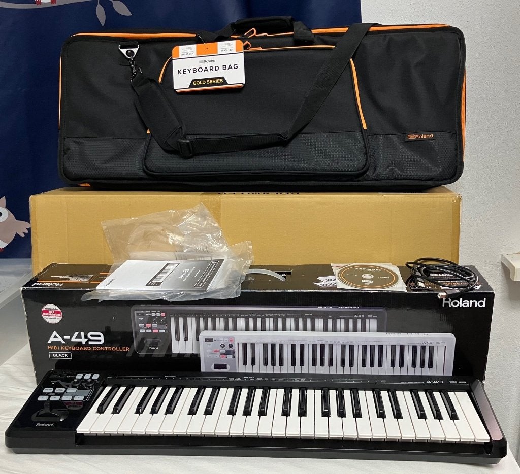 Roland A-49 MIDI Keyboard + nieuwe Roland CB-G49 draagtas, Ophalen, Gebruikt