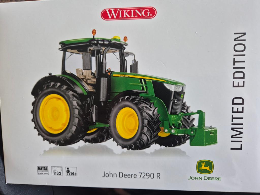 Wiking John Deere 7290 R Limited Edition Schaalmodel, Hobby en Vrije tijd, Modelauto's | 1:32, Ophalen of Verzenden