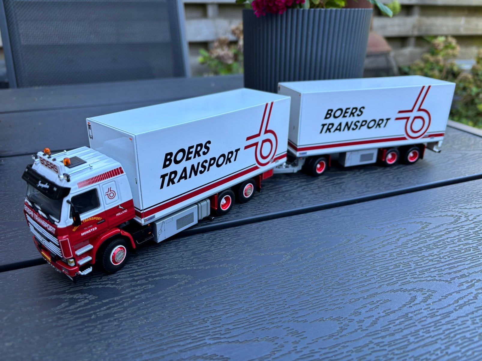 Wsi scania 143 combi BOERS - monster, Ophalen of Verzenden, Zo goed als nieuw, Bus of Vrachtwagen, Wsi