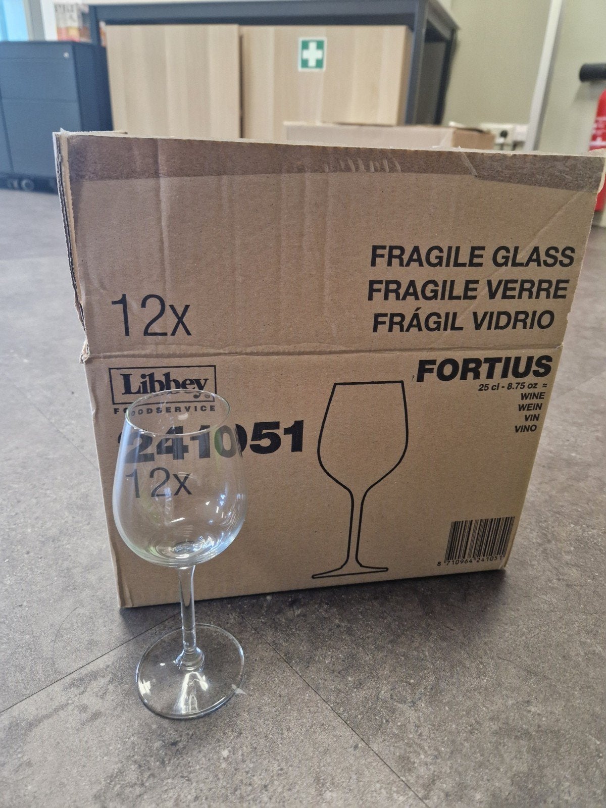 12 Libbey Fortius wijnglazen 25 cl, Ophalen, Nieuw, Overige merken, Glas