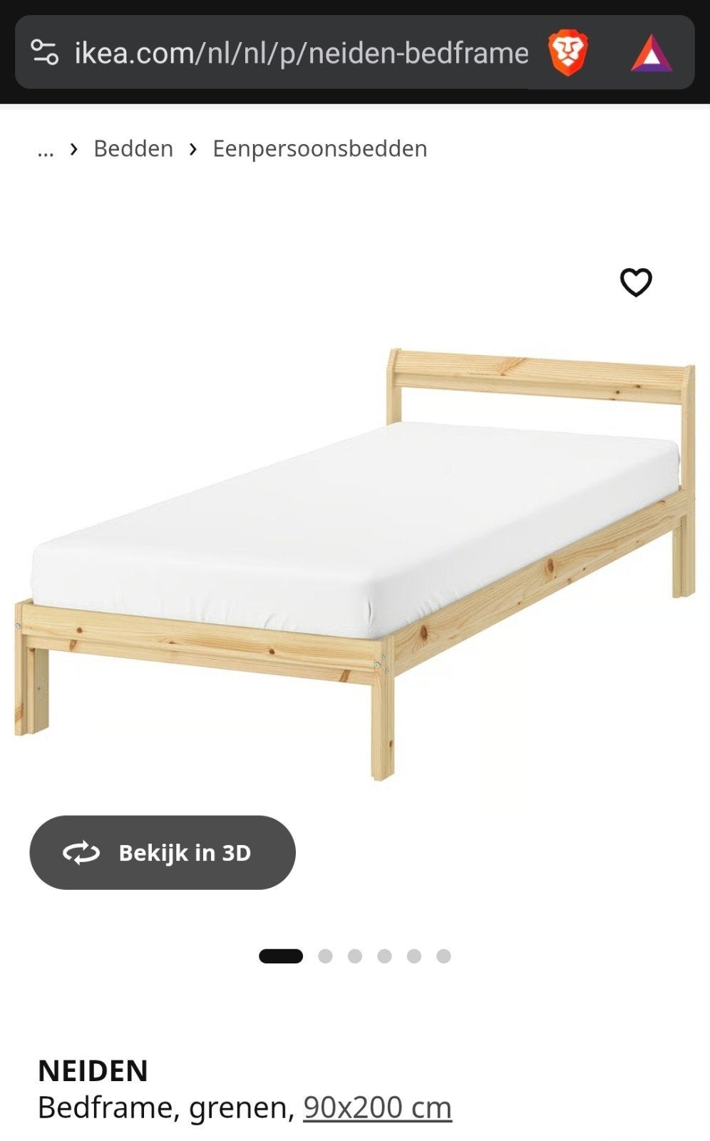 Ikeab bedden 90200, Ophalen, 90 cm, Eenpersoons, Beige