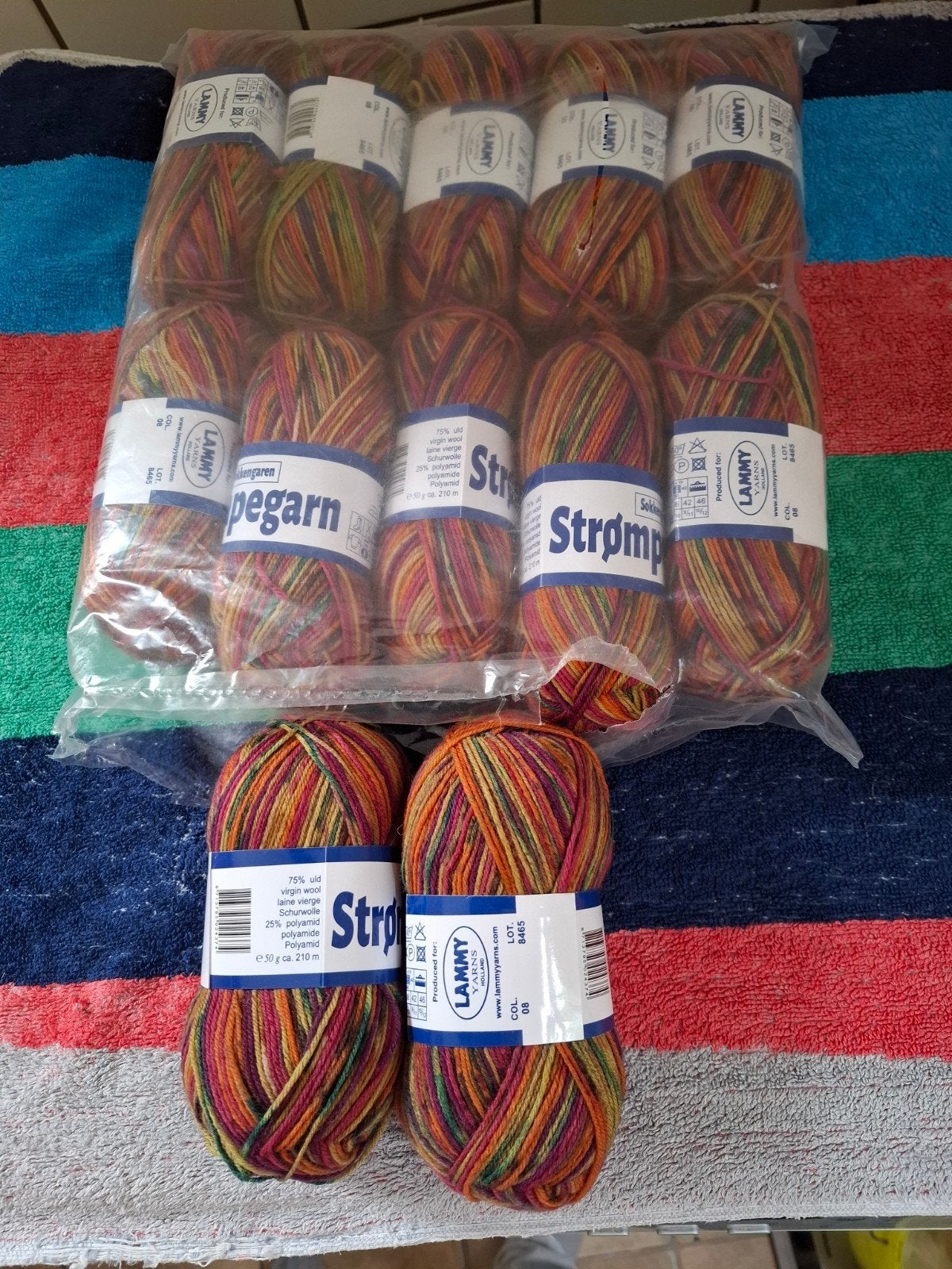 Sokkenwol gekleurd, bol 50gr, Hobby en Vrije tijd, Breien en Haken, Ophalen of Verzenden, Nieuw, Breien of Haken, Wol of Garen