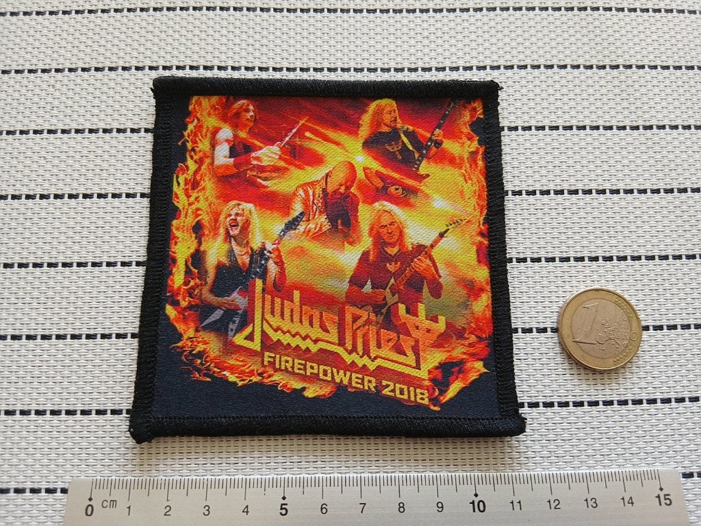 Judas Priest leuke firepower 2018 printed patch j47 metal, Verzenden, Nieuw, Kleding