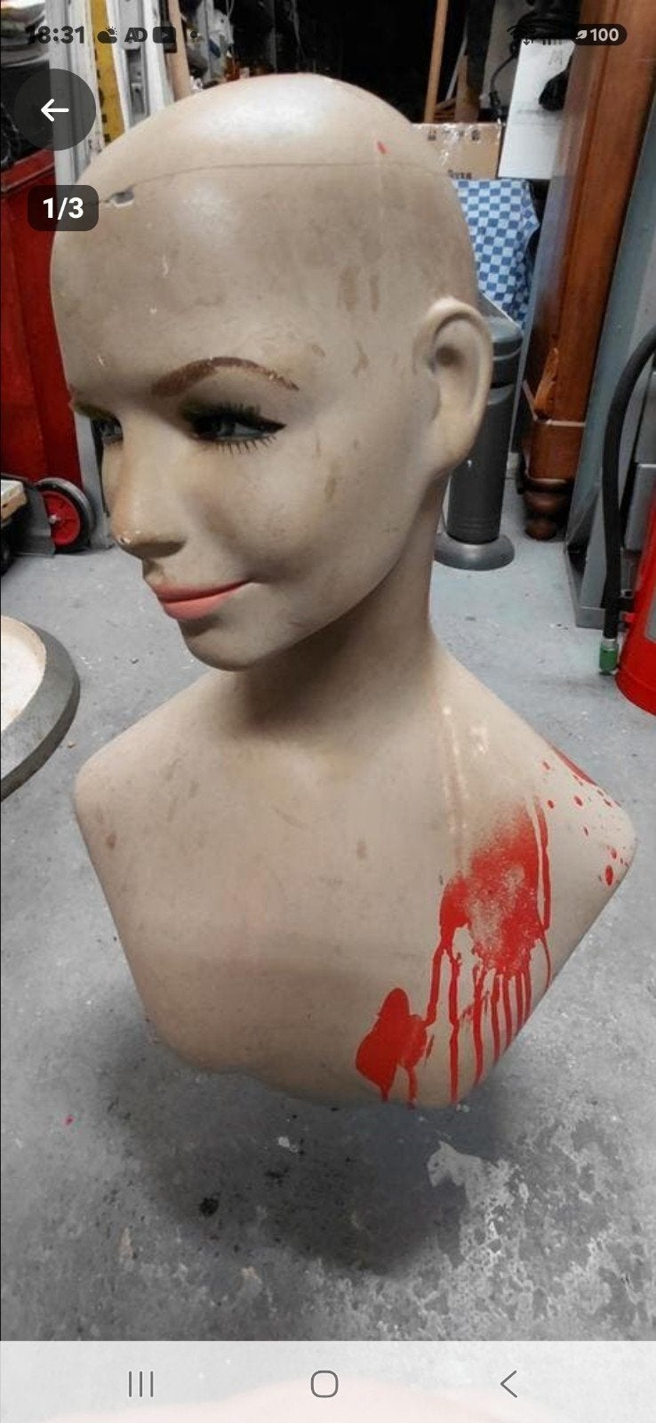 Vintage etalage buste., Ophalen of Verzenden