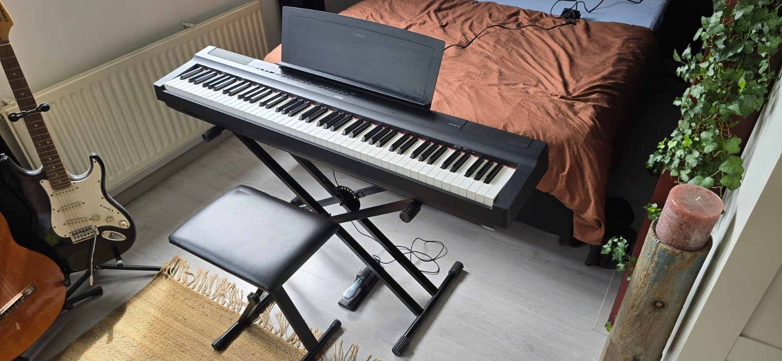 Digitale piano Yamaha P-125 complete set, Muziek en Instrumenten, Ophalen, Zwart, Digitaal, Zo goed als nieuw