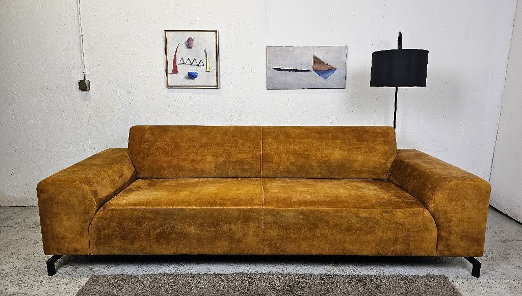 Montel cognac bank | Zeer nette staat | Gratis bezorging, Huis en Inrichting, Gebruikt, Onbekend, Driepersoons, 75 tot 100 cm