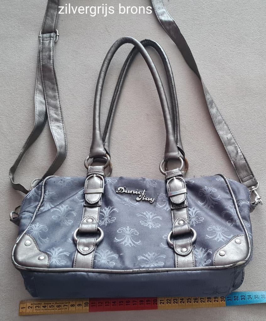 Daniel Ray Hand/Schouder Tas, Ophalen of Verzenden, Gebruikt, Grijs, Handtas