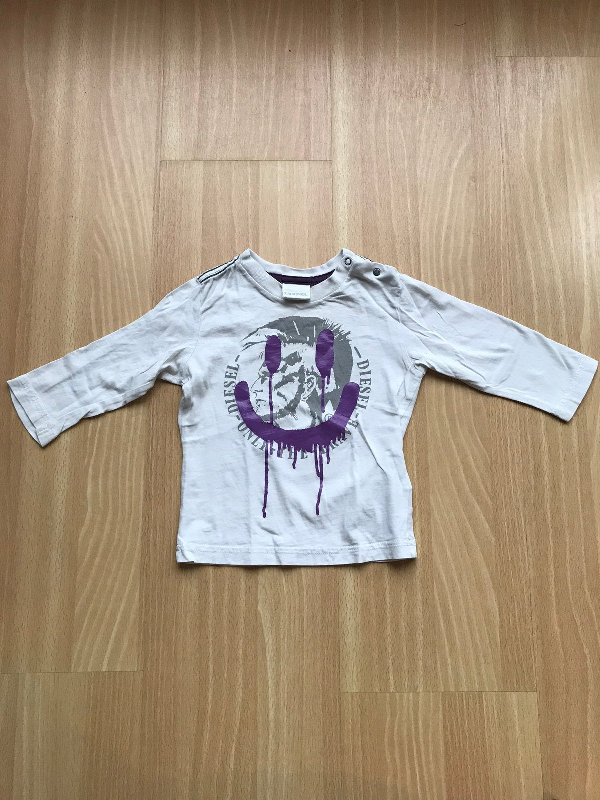 Diesel longsleeve maat 74 jongen Zgan wit, Ophalen of Verzenden, Zo goed als nieuw, Meisje, Shirtje of Longsleeve