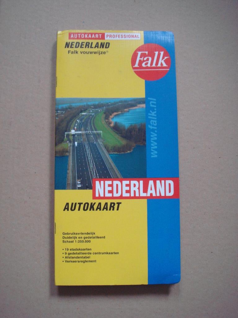 Falk autokaart landkaart Nederland - Falk vouwwijze, Falkplan, 2000 tot heden, Ophalen of Verzenden, Nederland