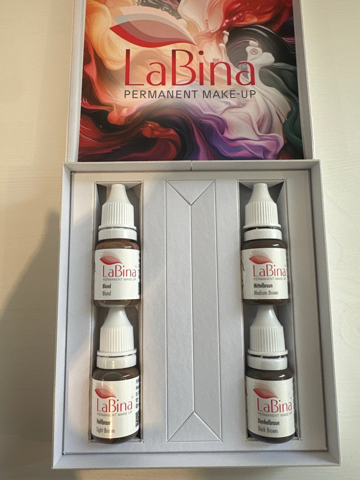 LaBina Permanent Make-up Pigmenten - 4 kleuren, Ogen, Bruin, Ophalen of Verzenden, Zo goed als nieuw