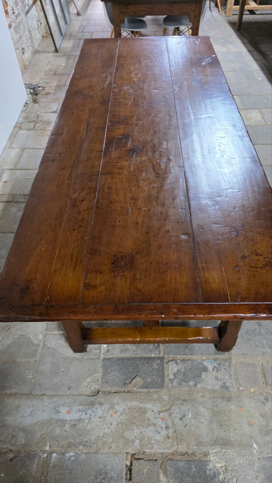 oude franse boerentafel 220 cm lang, Ophalen of Verzenden