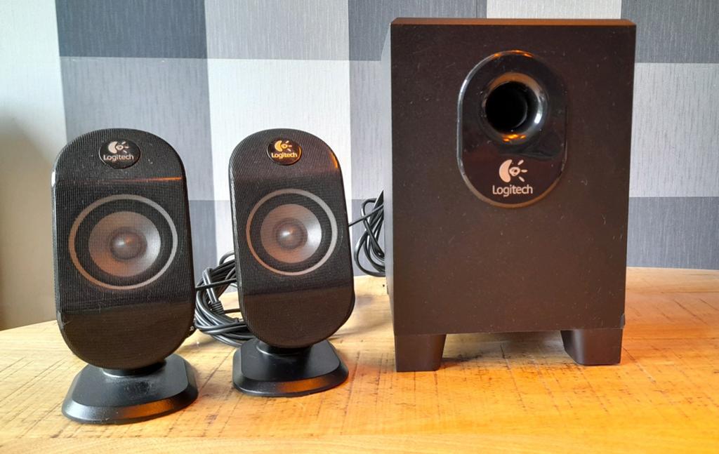 Logitech speakerset, Ophalen, Gebruikt, Audiokanaal 2.1, Logitech