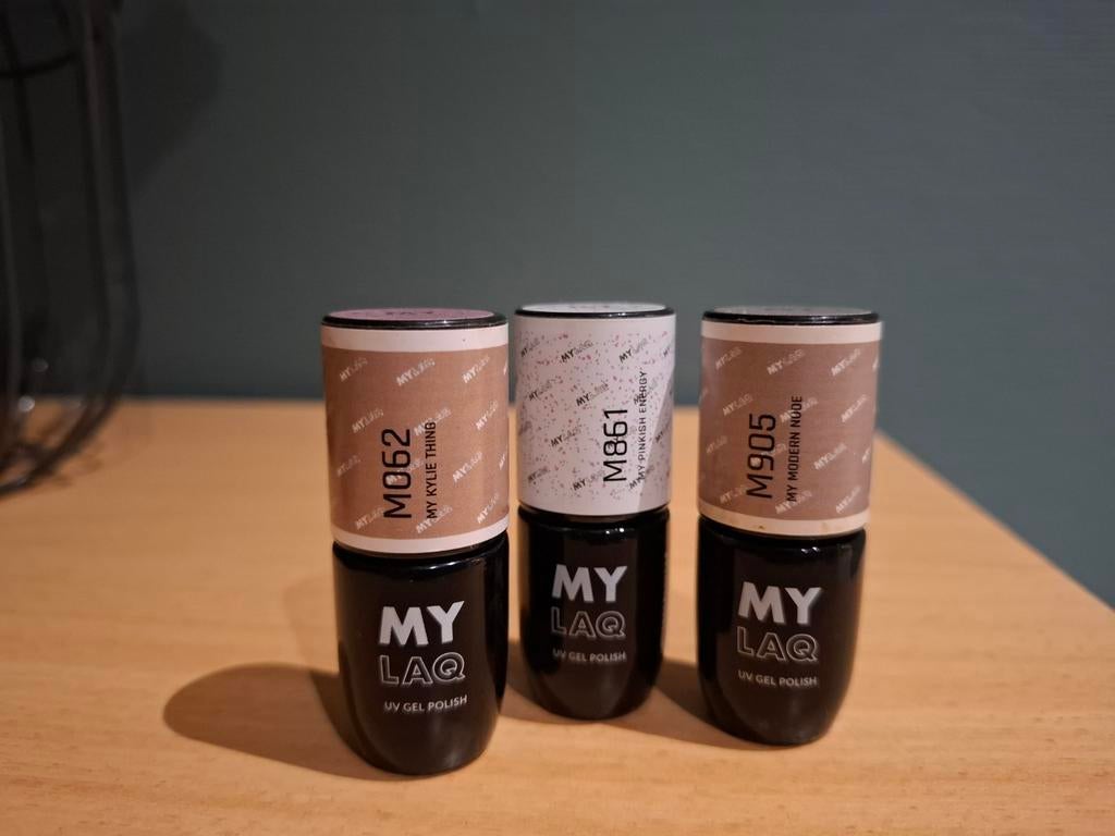 MY LAQ UV Gel Polish - Set van 3 Nude Tinten, Ophalen of Verzenden