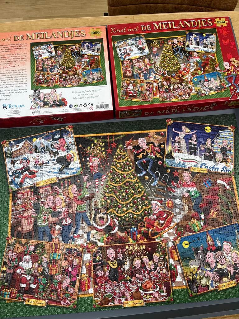 Kerst met de Meilandjes puzzel 1000 stukjes, Ophalen of Verzenden, 500 t/m 1500 stukjes, Zo goed als nieuw, Legpuzzel