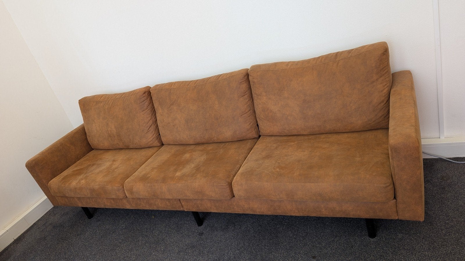 Mooie bruine bank, Ophalen, Zo goed als nieuw, 75 tot 100 cm