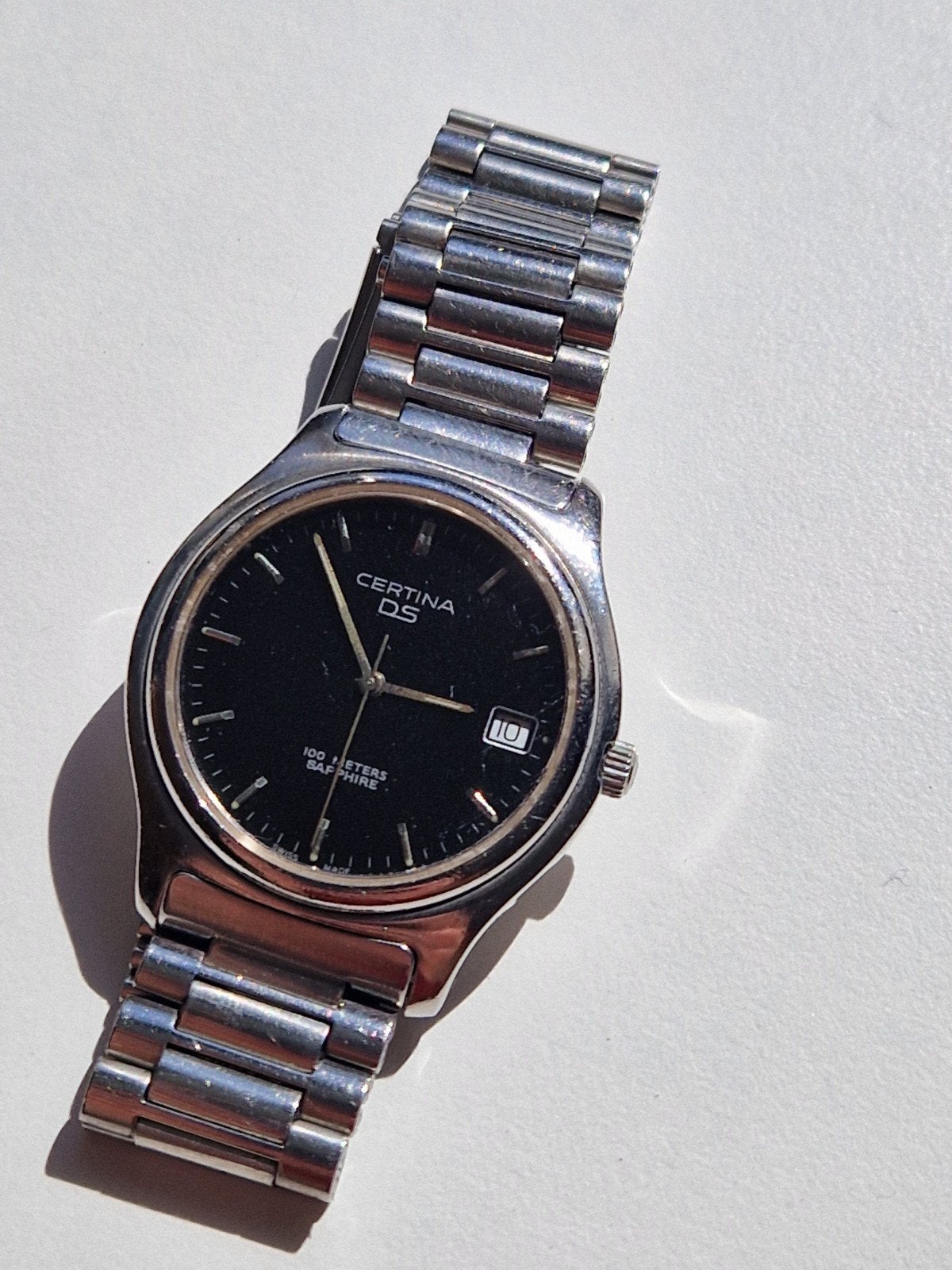 certina ds quartz vintage horloge, Sieraden, Tassen en Uiterlijk, Horloges | Heren, Overige merken, Staal, Staal, Polshorloge