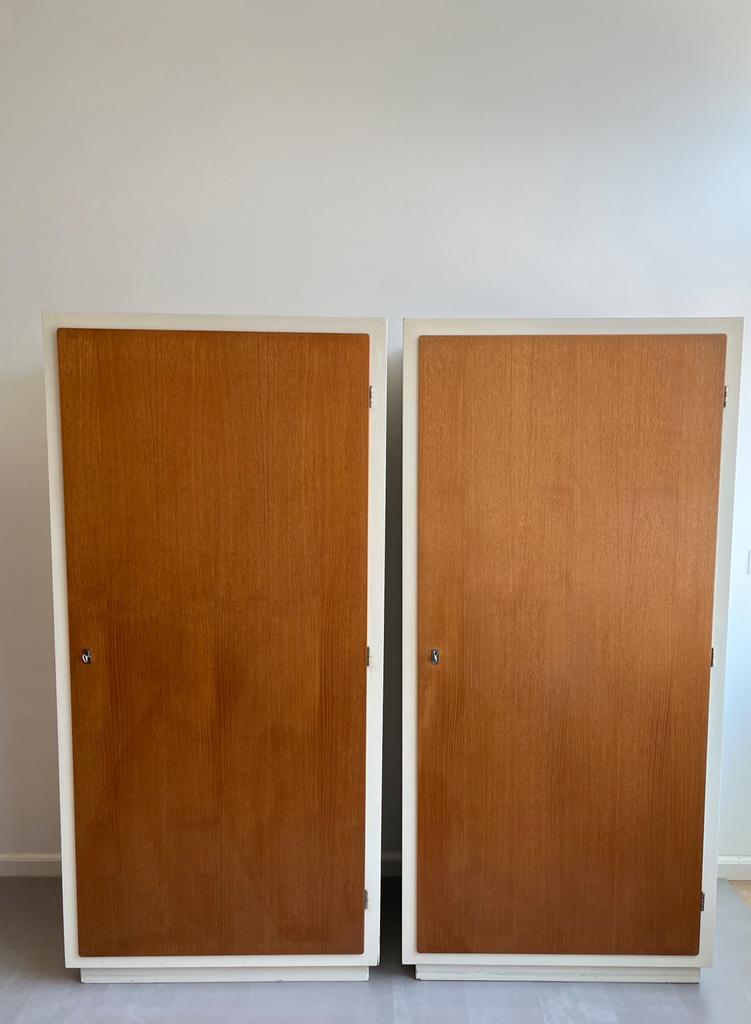 Set van 2 vintage grote kasten, teakhout, jaren 60, Huis en Inrichting, Kasten | Ladekasten, Ophalen, Gebruikt, 1 of 2 laden, Sixties, retro