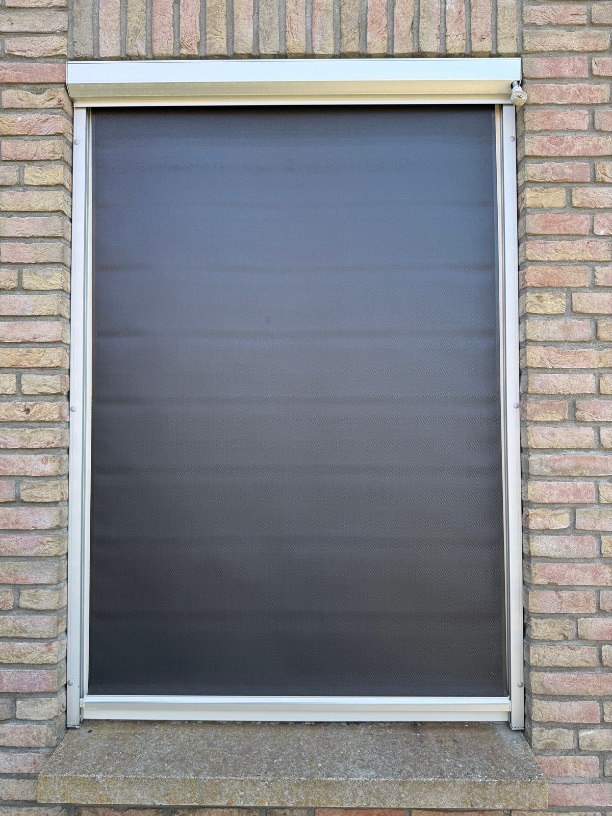 Antraciet Screen 109,5x130,5 cm met handmatige bediening, Tuin en Terras, Ophalen, Gebruikt