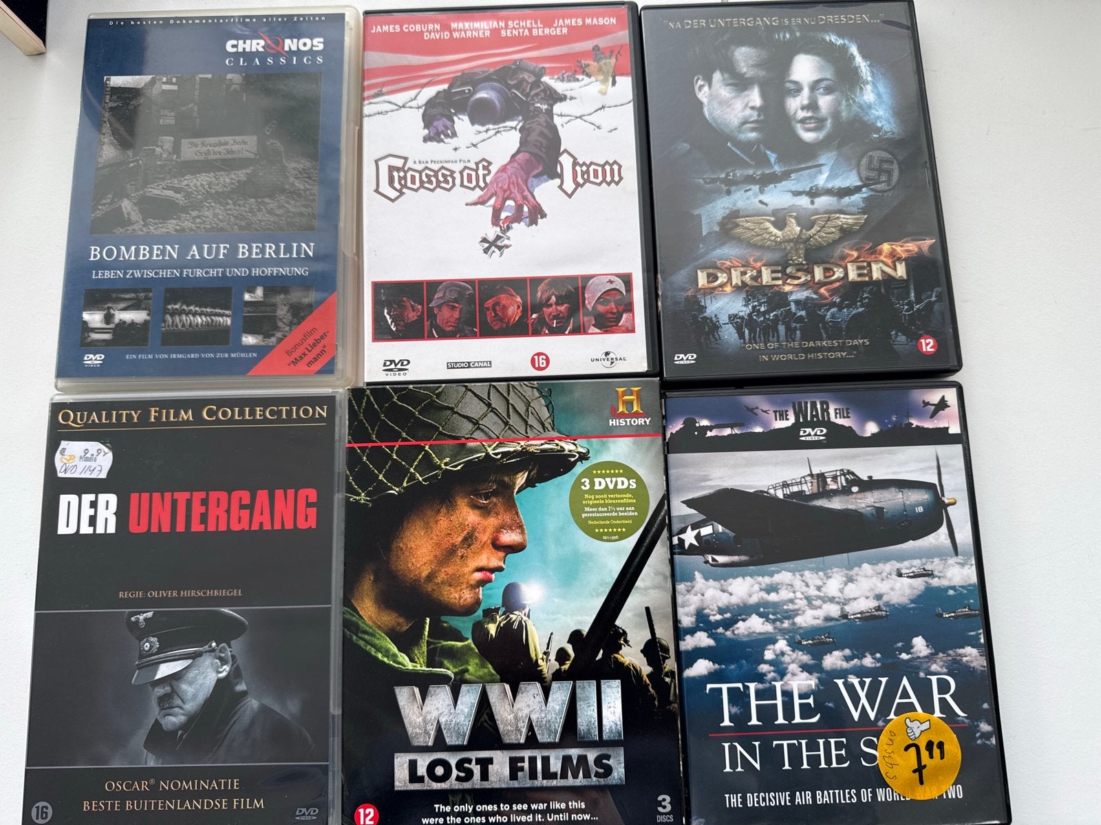 DVD Collectie: Oorlogsfilms (Der Untergang, Dresden, etc.), Vanaf 16 jaar, Ophalen of Verzenden, Gebruikt, Overige genres