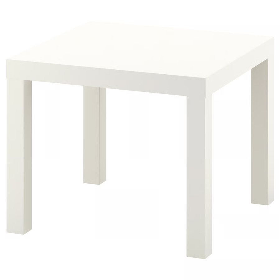 Witte bijzettafel/salontafel - IKEA LACK, Ophalen, Minder dan 45 cm, Vierkant, 55 tot 75 cm