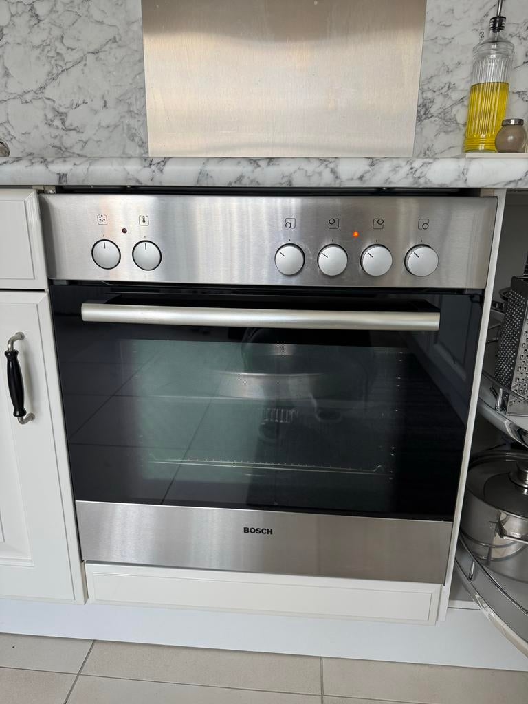 Bosch Inbouw Keramische Kookplaat met Oven NKN625H01, Gebruikt, Oven, 60 cm of meer, Inbouw