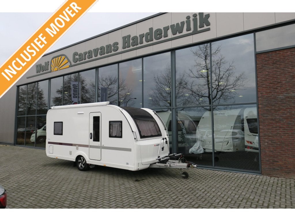 Adria Adora 462 PU CASSETTELUIF+MOVER+VLOERV+FIETSENDR., Caravans en Kamperen, Caravans, Rondzit, Bedrijf, 4 tot 5 meter, Schokbreker