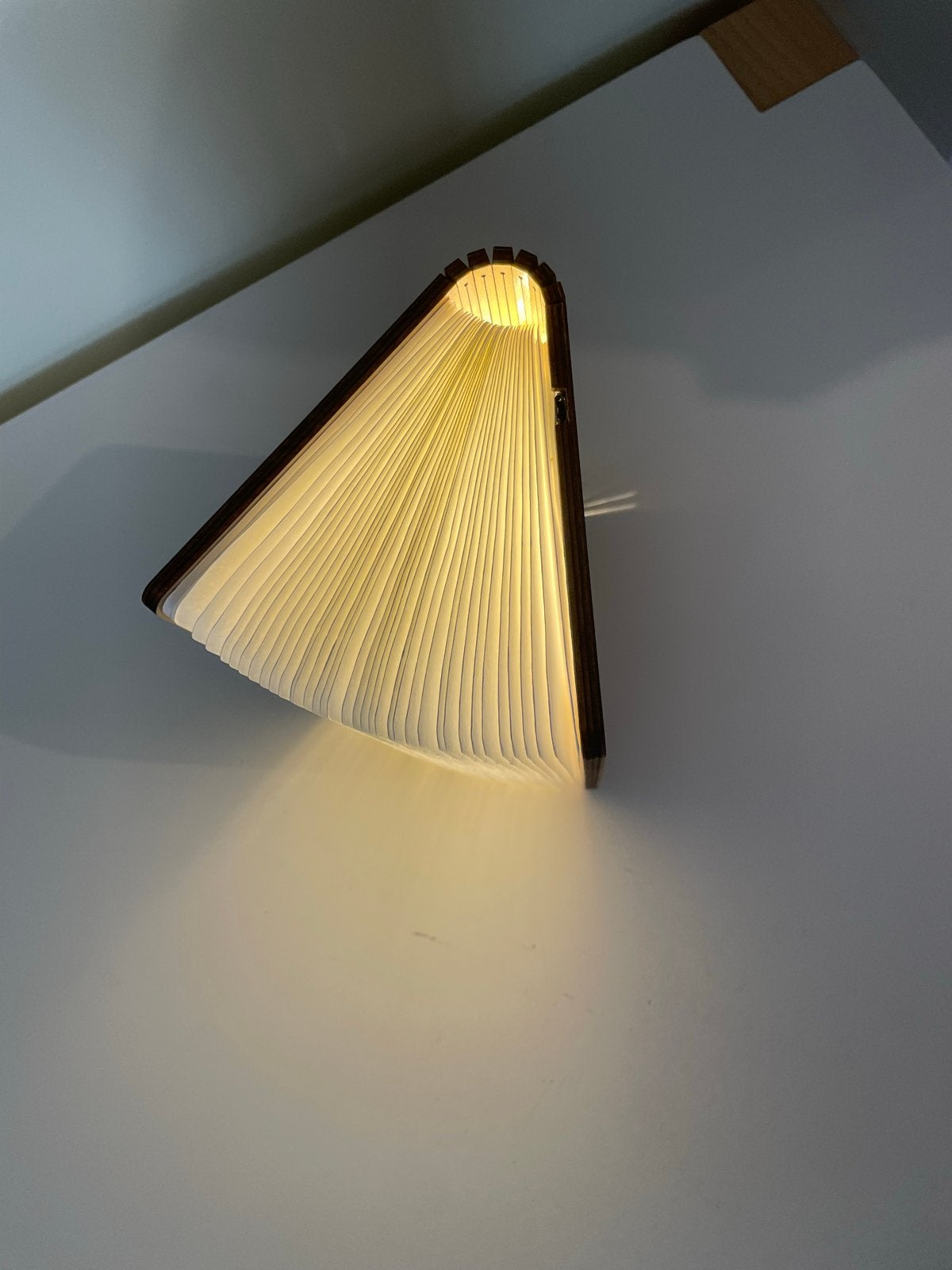 Unieke Boeklamp - Draagbaar en Oplaadbaar, Ophalen, Overige fittingen, Zo goed als nieuw, Hout
