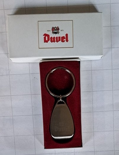 Duvel Flesopener/sleutelhanger in doosje, Verzamelen, Ophalen of Verzenden, Nieuw, Flesopener, Duvel