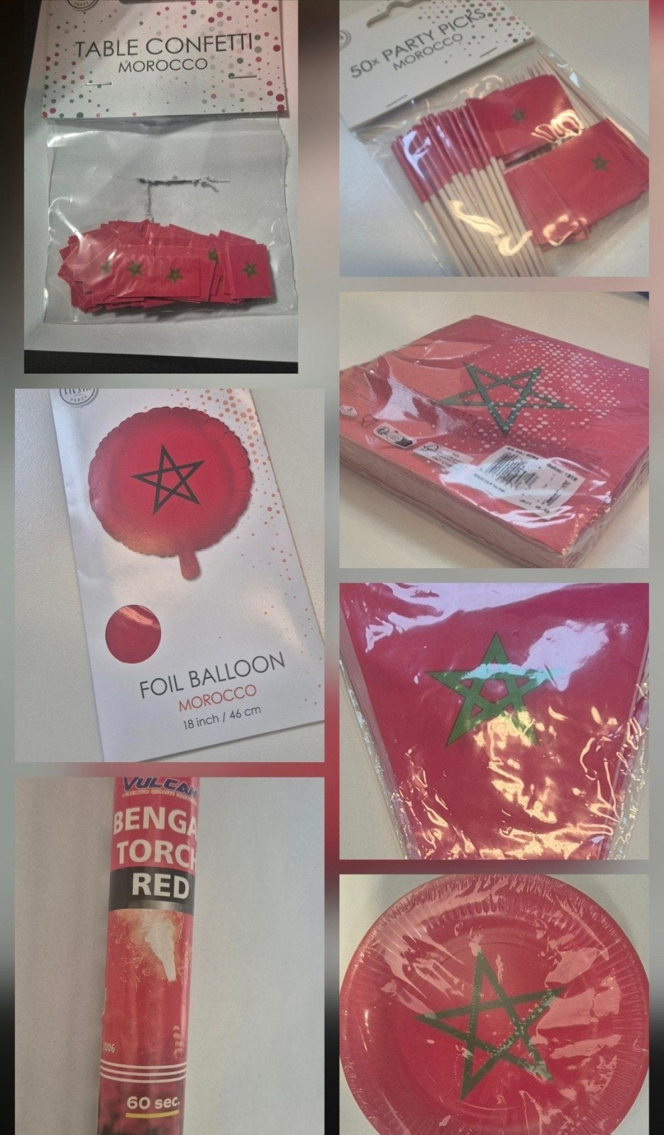 🇲🇦 WK voetbal Marokko Feestartikelen 🇲🇦, Ophalen of Verzenden, Nieuw, Versiering, Overige