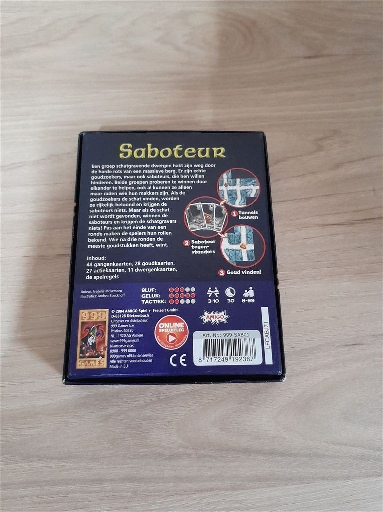 saboteur - 999 games - s3831, Verzenden, Zo goed als nieuw